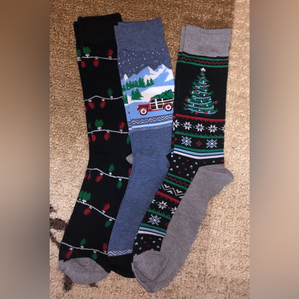 New Holiday Sock Bundle- 3pairs of Crew Socks 🧦